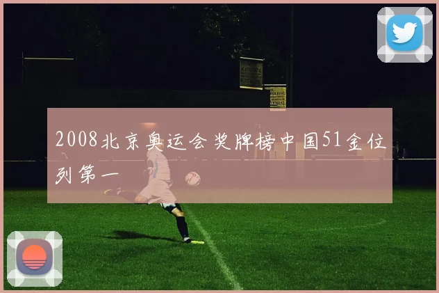 2008北京奥运会奖牌榜中国51金位列第一